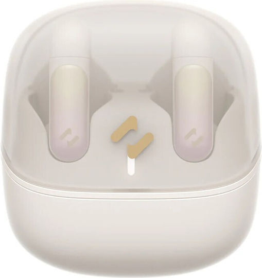 Havit TW980 Open Ear Bluetooth Handsfree Ακουστικά με Αντοχή στον Ιδρώτα και Θήκη Φόρτισης Μπεζ