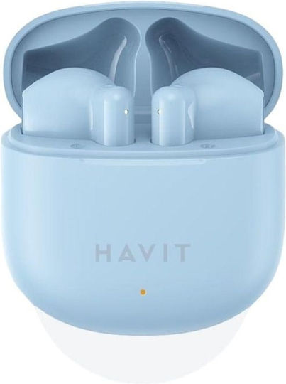 Havit TW976 Earbud Bluetooth Handsfree Ακουστικά με Θήκη Φόρτισης Μπλε