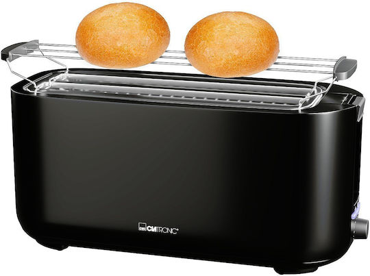 Clatronic Prăjitor de pâine 4 sloturi 1400W Negru