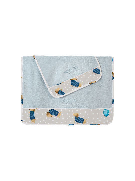 Saint Clair Set of baby towels 2pcs Pet Blue