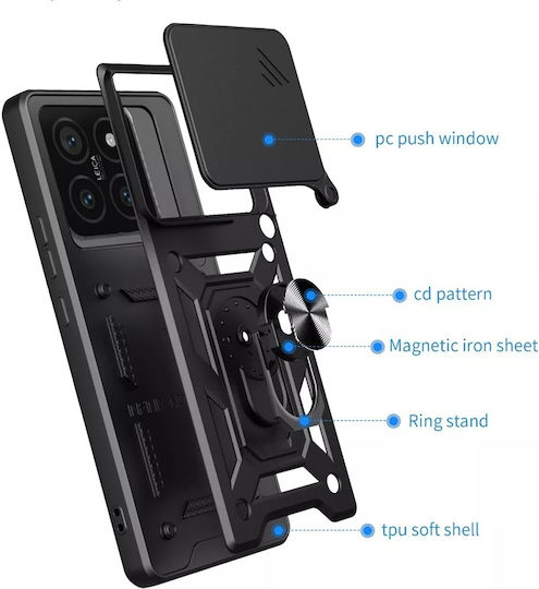 Techsuit Camshield Back Cover Silicone Black (Xiaomi 15)