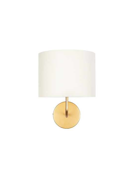 GloboStar Ralph Vintage Φωτιστικό Τοίχου με Ντουί E27 Χρυσό 26x29εκ.