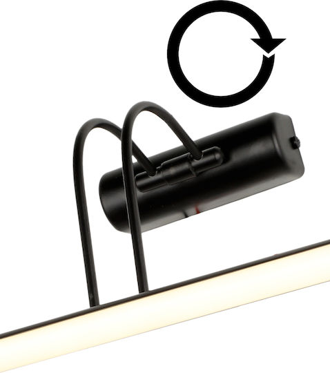 Heronia Lamp Wall with Integrated LED and Warm White Light Black 35x20x20.5cm