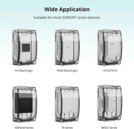 Sonoff Elektrisches Gehäuse für Außenmontage Wasserdicht IP66 Transparent