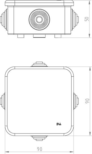 Eurolamp Електрическо кутия за външен монтаж IP55