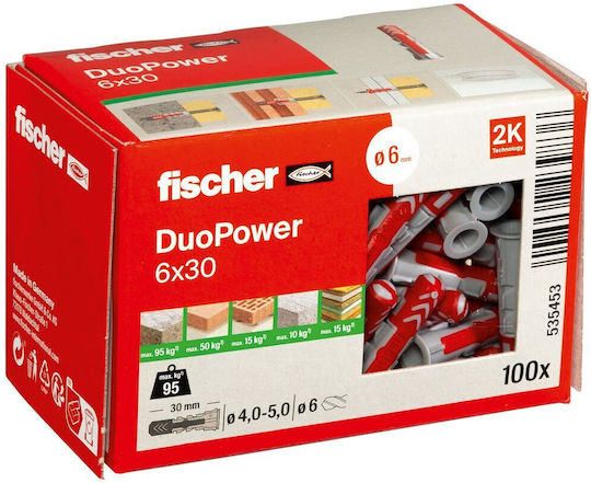 Fischer Duopower Oops Plastic 6x30mm 555453