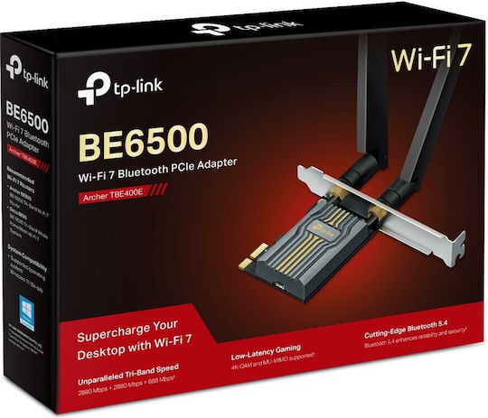 TP-LINK Archer TBE400E Wireless Card Wi‑Fi 7 (6500Mbps) PCI-e Card