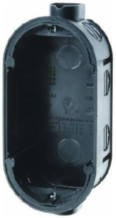 Hager Flush Electrical Box in Black Color