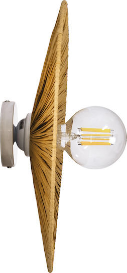 GloboStar Colombo Lamp Wall with Socket E27 Beige 40x9cm