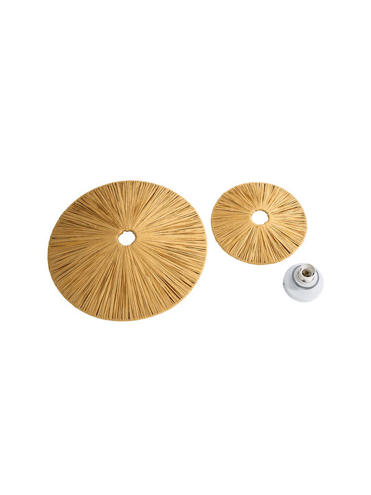 GloboStar Colombo Leuchte Wand mit Fassung E27 Beige 40x9cm