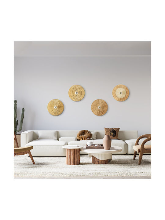 GloboStar Colombo Leuchte Wand mit Fassung E27 Beige 40x9cm