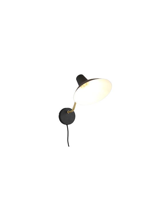 Trio Lighting Модерен Осветително тяло За стена С щепсел с фасунга E27 Черен 20см.