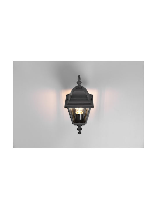 Trio Lighting Φωτιστικό Τοίχου με Ντουί E27 Μαύρο 14x19x14εκ.