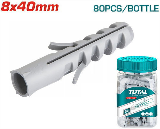 Total Plastic Anchors 8mm Oops Plastic 8x40mm