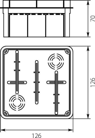 Elektro Plast Surface Mounted Electrical Box IP40 in Orange Color