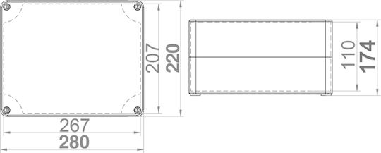 Elektro Plast Surface Mounted Electrical Box Watertight IP65 in Gray Color