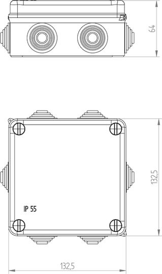 Elektro Plast Електрическо кутия за външен монтаж IP55