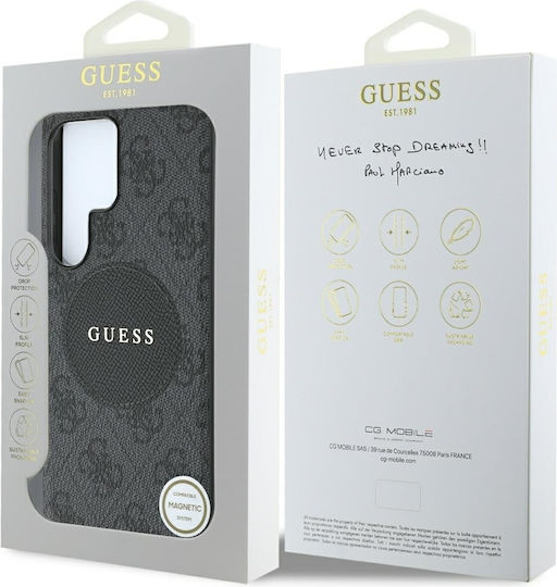 Guess Classic Umschlag Rückseite Synthetisches Leder Schwarz (Galaxy S25 Ultra,Samsung S25 Ultra)