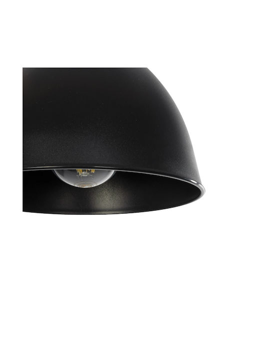GloboStar Rade Pendant Light Black Bell with Socket E27 17.5x17.5x56cm