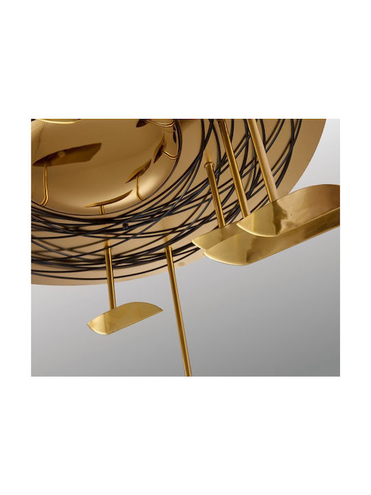 Luma Modern Wall Lamp with Integrated LED and Warm White Light Gold 60cm