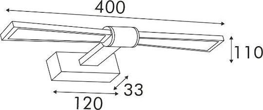 Aca Papigion Wall Panel Lamp 41x5.5cm Aca Papigion Wall Panel Lamp 41x5.5cm