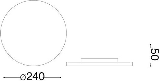 Ideal Lux Ap Φαναράκι LED 12W 3000K 24x24x5εκ. Ideal Lux Ap Φαναράκι LED 12W 3000K 24x24x5εκ.