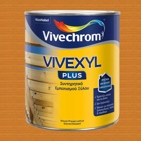Vivechrom Vivexyl Plus Συντηρητικό Ξύλου Διαλύτου 508 Πεύκο Ματ 750ml