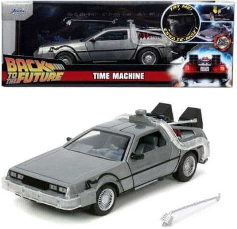 Jada Toys Back To The Future - Time Machine Model 1 Diecast Model (1/24) Vehicle Figure height 2.54cm at Scale 1:24
