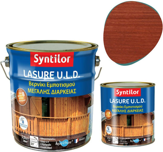 Syntilor Lasure U.L.D. Microporeuse Aquaréthane Impregnation Varnish Water Mahogany 2.5lt