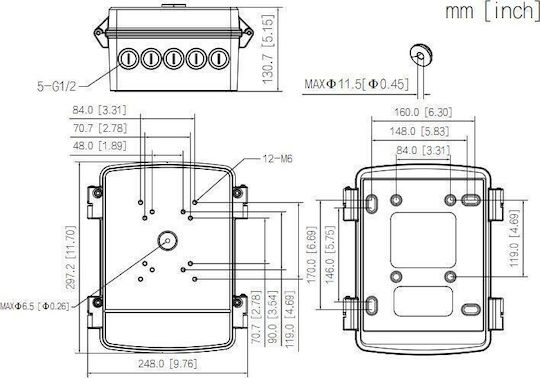 Dahua Βάση για Κάμερες Συστημάτων CCTV Λευκό PFA6400S