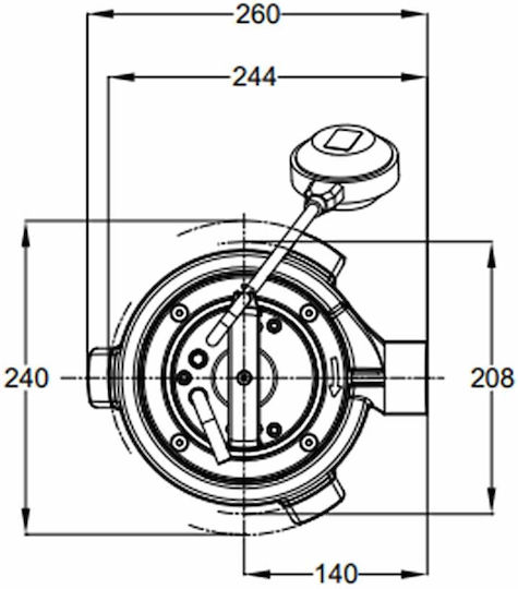 Lowara DOMO GRI 11 Μονοφασική Αντλία Ακαθάρτων / Λυμάτων 1.5hp με Φλοτέρ και Κοπτήρες με Φλοτέρ