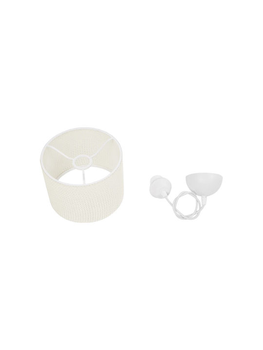 GloboStar Clairie Pendant Light White with Socket E27 22x22x93cm