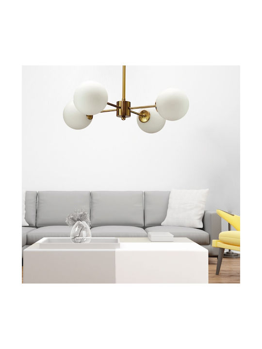 Inlight Deckenleuchte 55cm Gold mit Fassung G9