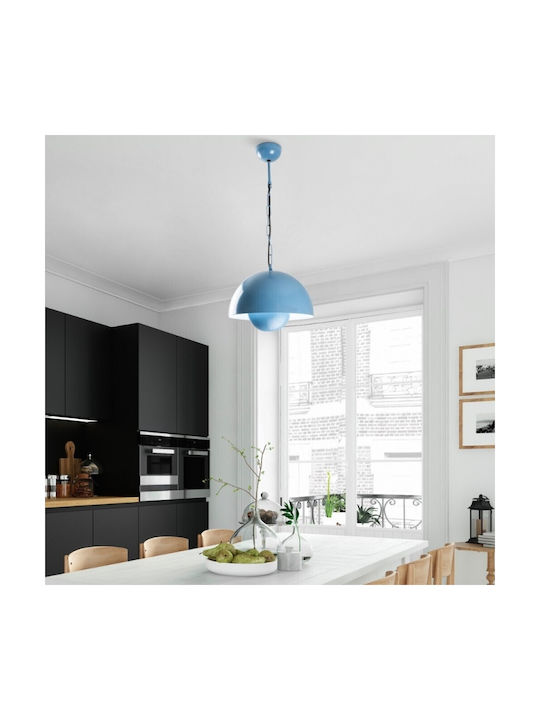 Opviq Kure Hängelampe Blau mit Fassung E27 30x30x70cm.