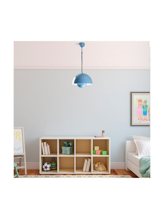 Opviq Kure Hängelampe Blau mit Fassung E27 30x30x70cm.