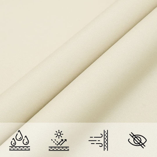 vidaXL Rectangular Shade Sail Beige with PU Coating 4x5m