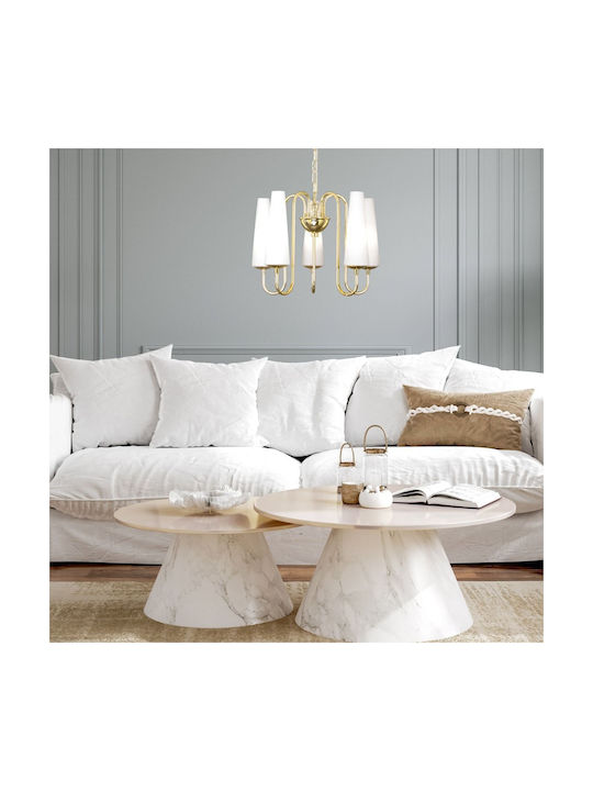 Elmark Pendant Light Gold for 5 Bulbs E14, E.14 40x83x83cm