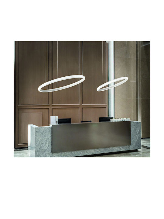 Ideal Lux Pendant Light Pink with Crystals 80x80x222cm