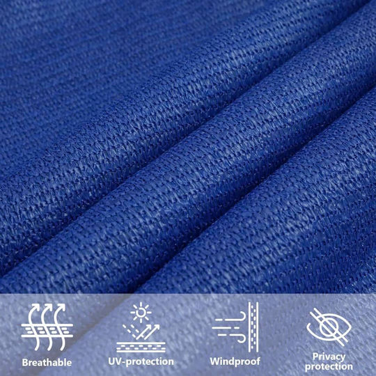 vidaXL Square Shade Sail Blue 4x4m 160gr/m²