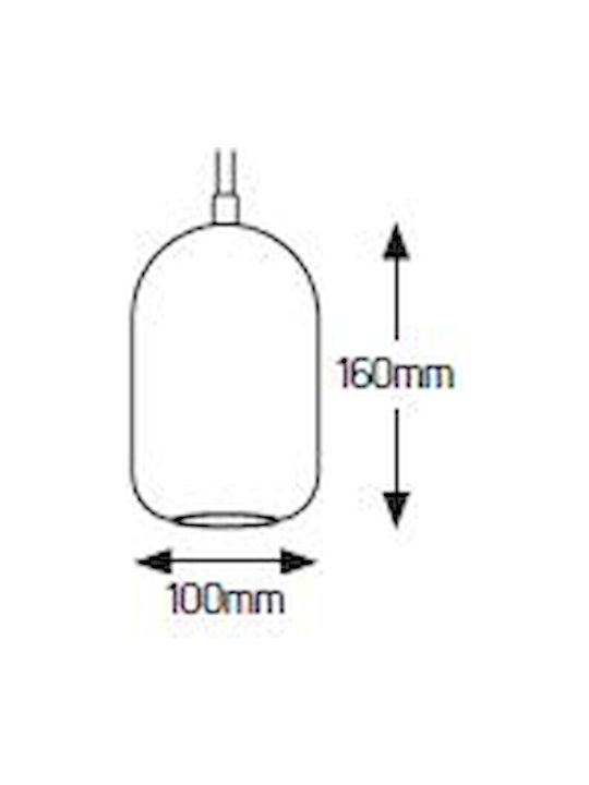 Geyer Cement Pendant Light Gray with Socket GU10 10x16cm