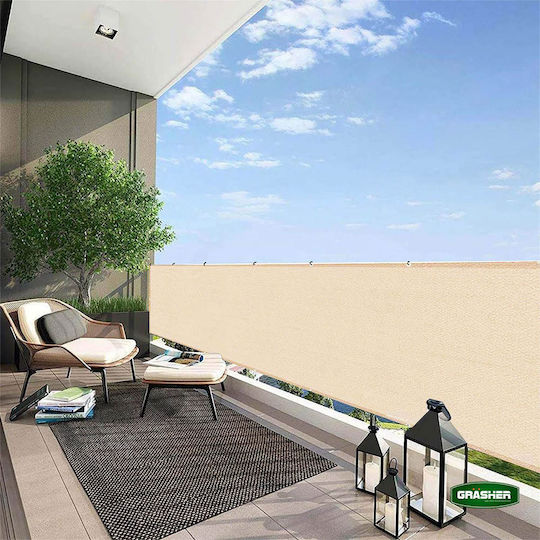 Grasher Shade Divider Ecru With Hoop 1.5x6m 160gr/m²