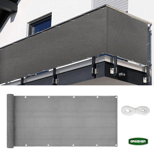 Grasher Rectangular Shade Divider Gray With Hoop 0.75x6m 160gr/m²