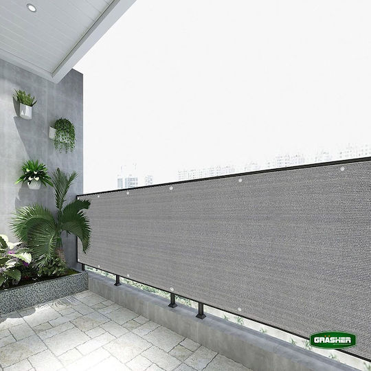 Grasher Rectangular Shade Divider Gray With Hoop 0.75x6m 160gr/m²