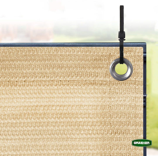 Grasher Rectangular Shade Divider Ecru With Hoop 0.75x6m 160gr/m²