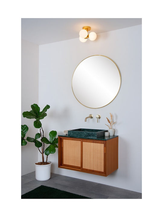 Lucide Lightning Ceiling Mount Light Bathroom 28cm Gold with Socket G9