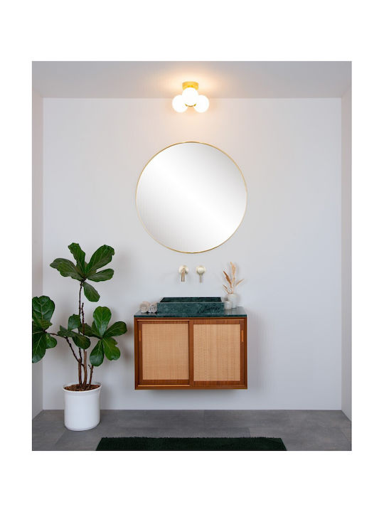 Lucide Lightning Ceiling Mount Light Bathroom 28cm Gold with Socket G9