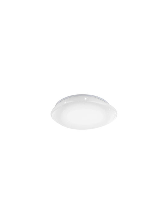 Eglo Sileras Smart Ceiling Mount Light 60cm White with Integrated LED and Remote Control