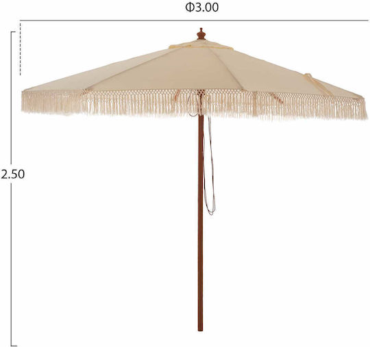 HomeMarkt Replacement Umbrella Fabric Ecru Diameter 3m