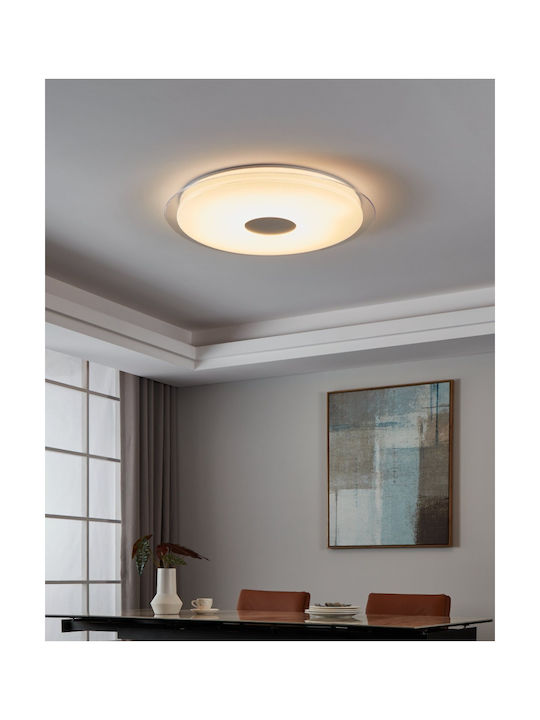 Eglo Lanciano Smart Ceiling Mount Light 77cm White with Integrated LED and Remote Control