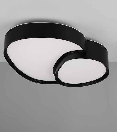 Trio Lighting Deckenleuchte 43cm Schwarz mit Integrierter LED und Fernbedienung
